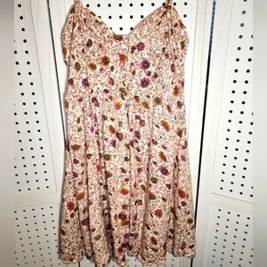 Billabong Floral Mini Dress - Cream and Orange